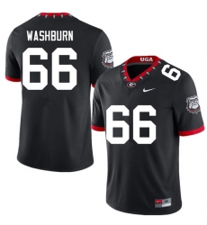 Men #66 Jonathan Washburn Georgia Bulldogs College Football Jerseys Sale-100th Anniversary