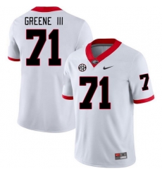 Men #71 Earnest Greene III Georgia Bulldogs College Football Jerseys Stitched-White