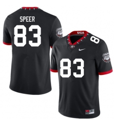 Men #83 Cole Speer Georgia Bulldogs College Football Jerseys Sale-100th Anniversary