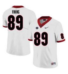 Men #89 George Vining Georgia Bulldogs College Football Jerseys Sale-White