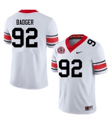 Men #92 Liam Badger Georgia Bulldogs College Football Jerseys Sale-40th Anniversary