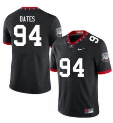 Men #94 Henry Bates Georgia Bulldogs College Football Jerseys Sale-100th Anniversary