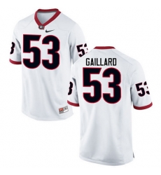 Men Georgia Bulldogs #53 Lamont Gaillard College Football Jerseys-White