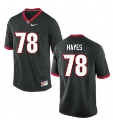 Men Georgia Bulldogs #78 DMarcus Hayes College Football Jerseys-Black