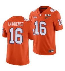 Clemson Tigers Trevor Lawrence Orange College Football Men'S Jersey 0