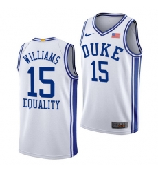 Duke Blue Devils Mark Williams White Equality Men Jersey