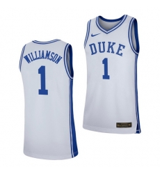 Duke Blue Devils Zion Williamson White Replica Men'S Jersey 0