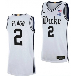 Men Duke White Devils Cooper Flagg #2 Blue Stitched NCAA Jersey