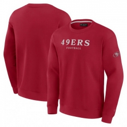 Men Fanatics Scarlet San Francisco 49Ers Elements Unlimited Fleece Pullover Sweatshirt