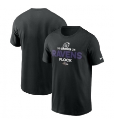 Men Baltimore Ravens Black 2024 Playoffs T Shirt Men Baltimore Ravens Black 2024 Playoffs T Shirt