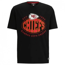 Men Kansas City Chiefs Black BOSS X Trap T Shirt