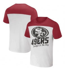 Men San Francisco 49ers Cream Red X Darius Rucker Collection Colorblocked T Shirt Men San Francisco 49ers Cream Red X Darius Rucker Collection Colorblocked T Shirt