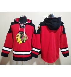 Men Chicago Blackhawks Blank Red Stitched NHL Hoodie