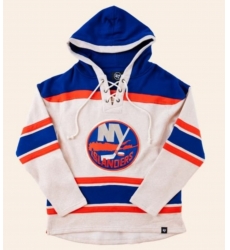 New York Islanders Lace Up White Home Hoodie New York Islanders Lace Up White Home Hoodie