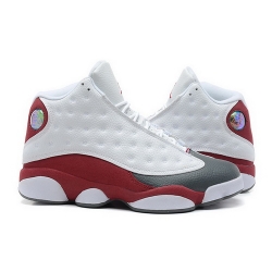 Air Jordan 13 Shoes 2013 Mens Grade AAA White Red Grey