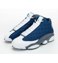 Men Jordan 13 Classic Grey Blue Shoes