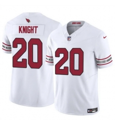 Men Arizona Cardinals 20 Bam Knight White 2025 F U S E Vapor Untouchable Limited Stitched Jersey Men Arizona Cardinals 20 Bam Knight White 2025 F U S E Vapor Untouchable Limited Stitched Jersey