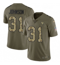 Men Nike Arizona Cardinals 31 David Johnson Limited OliveCamo 2017 Salute to Service NFL Jersey