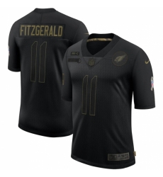 Men's Arizona Cardinals #11 Larry Fitzgerald Black Nike 2020 Salute To Service Limited Jersey