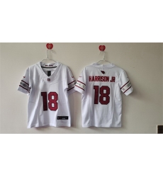 Women Arizona Cardinals 18 Marvin Harrison Jr White 2024 F U S E Stitched Jersey