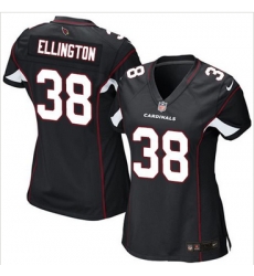 Women Nike Cardinals #38 Andre Ellington Black Alternate Stitched NFL Elite Jersey