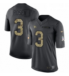 Youth Nike Arizona Cardinals 3 Josh Rosen Limited Black 2016 Salute to Service NFL Jersey