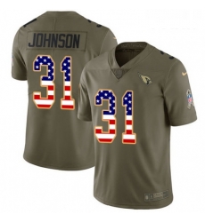 Youth Nike Arizona Cardinals 31 David Johnson Limited OliveUSA Flag 2017 Salute to Service NFL Jersey