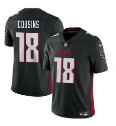 Men Atlanta Falcons 18 Kirk Cousins Black Vapor Untouchable Limited Football Stitched Jersey