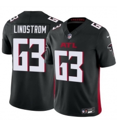 Men Atlanta Falcons 63 Chris Lindstrom Black 2025 F U S E  Vapor Untouchable Limited Stitched Football Jersey