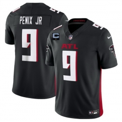 Men Atlanta Falcons 9 Michael Penix Jr Black 2025 F U S E  With 1 Star C Patch Vapor Untouchable Limited Stitched Football Jersey