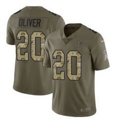 Nike Falcons 20 Isaiah Oliver Olive Camo Salute To Service Limited Jersey