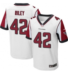 Nike Falcons #42 Duke Riley White Mens Stitched NFL Elite Jersey