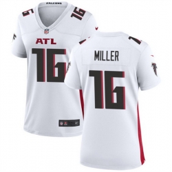 Women Atlanta Falcons 16 Scott Miller White Stitched Jersey 28Run Small 29