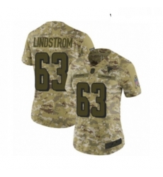 Womens Atlanta Falcons 63 Chris Lindstrom Limited Camo 2018 Salute to Service Football Jersey