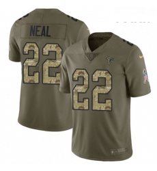 Youth Nike Atlanta Falcons 22 Keanu Neal Limited OliveCamo 2017 Salute to Service NFL Jersey