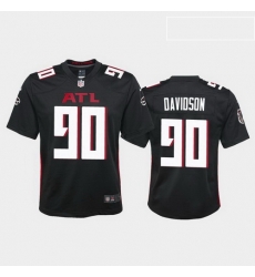 youth marlon davidson atlanta falcons black game jersey 