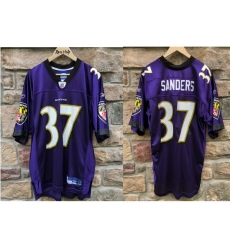 Men 2004 Deion Sanders Baltimore Ravens #37 Reebok Brand Purple Stitched NFL Jersey