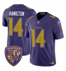 Men Baltimore Ravens 14 Kyle Hamilton Purple 2026 F U S E Alternate Vapor Stitched Limited Football Jersey Men Baltimore Ravens 14 Kyle Hamilton Purple 2026 F U S E Alternate Vapor Stitched Limited Football Jersey