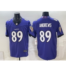 Men Baltimore Ravens  89 Mark Andrews Purple 2026 F U S E  Vapor Stitched Limited Football Jersey