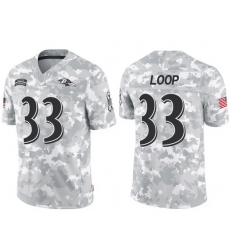 Men Baltimore Ravens Tyler Loop #33 2024 Salute To Service Stitched NFL Jersey