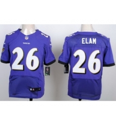 Nike Baltimore Ravens 26 Matt Elam Purple Elite NFL Jersey