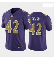 Nike Patrick Ricard Baltimore Ravens Limited Purple Team Rush Jersey Men's