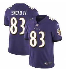 Nike Ravens 83 Willie Snead IV Purple Vapor Untouchable Limited Jersey