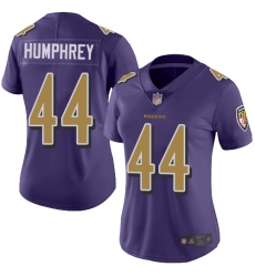 Ravens 44 Marlon Humphrey Purple Women Stitched Football Limited Rush Jersey