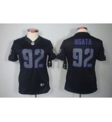 Women Nike Baltimore Ravens #92 Haloti Ngata Black Jerseys[Impact Limited]