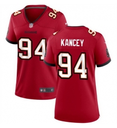 Women Tampa Bay Buccanee 94 Calijah Kancey Red 2023 Draft Stitched Game Jersey