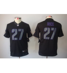 Nike NFL Youth Baltimore Ravens #27 Ray Rice Black Jerseys[Impact Limited]