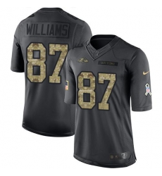 Nike Ravens #87 Maxx Williams Black Youth Stitched NFL Limited 2016 Salute to Service Jersey