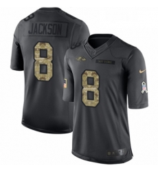 Youth Nike Baltimore Ravens 8 Lamar Jackson Limited Black 2016 Salute to Service NFL Jersey