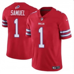 Men Buffalo Bills 1 Curtis Samuel Red Vapor Untouchable Limited Stitched Football Jersey